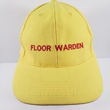 Usado, Boné de segurança Floor Warden chapéu amarelo vermelho bordado amarelo alça de algodão atrás comprar usado  Enviando para Brazil