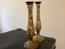 Pair brass enamel for sale  NOTTINGHAM