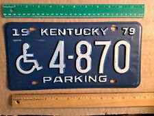 Usado, Placa de licença, Kentucky, 1979, estacionamento para deficientes, cadeira de rodas 4 - 870 comprar usado  Enviando para Brazil