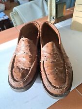 Russell Moccasin Penny Loafers #6089 Ostrich Leather? 8 D Berlin Wisconsin for sale  Shipping to South Africa