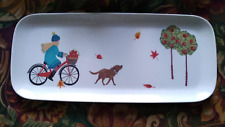 LAURA ASHLEY MELAMINE SERVING TRAY AUTUMN  STORM  BEAUTIFUL  DOG LEAF RARE NWT for sale  Shipping to South Africa