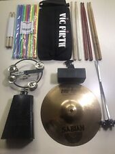 Lote de bateria Sabian, Pro-Mark, Zildjian Vic-Firth palitos de prato bolsa sino percussão, usado comprar usado  Enviando para Brazil
