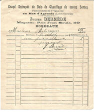 Bordeaux. invoice 1904 d'occasion  Expédié en Belgium