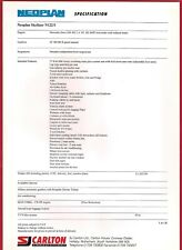 Specification sheet neoplan for sale  BIRMINGHAM