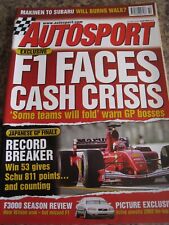 Autosport magazine oct for sale  BRISTOL