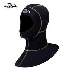 3mm Neoprene Scuba Diving Hood With Shoulder Snorkeling Equipment Hat Cap for sale  Shipping to South Africa
