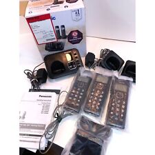 Sistema de telefone sem fio Panasonic KX-TGE633 secretária eletrônica 3 aparelhos abertos comprar usado  Enviando para Brazil