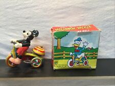 Triciclo Linemar Mickey Mouse Juguete de Cuerda Caja Original Japón Años 60 segunda mano  Embacar hacia Argentina