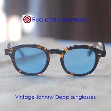 Usado, Óculos De Sol Vintage Azul Johnny Depp Masculino Óculos De Acetato Tartaruga Lente Azul M comprar usado  Enviando para Brazil
