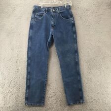 Jeans masculino Old Mill cônico 34x32 (real 32x32) azul lavagem escura cintura média zíper mosca, usado comprar usado  Enviando para Brazil
