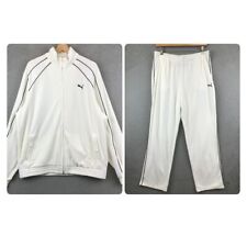 Puma Terciopelo Chándal Pantalones Grandes Chaqueta Set Blanco segunda mano  Embacar hacia Argentina