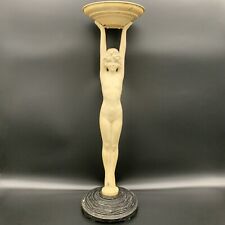 Tazón/plato de colección NuArt Deco figurativa mujer desnuda de 25"" estatua segunda mano  Embacar hacia Argentina