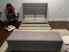 Upholstered platform bed for sale  Leonia