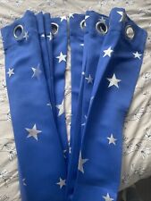 Pair blue curtains for sale  BISHOP'S STORTFORD