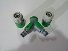  Hose Splitter  2-Way  With Tap Connector 3/4 BSP to 1/2 Male With connectors for sale  BRISTOL