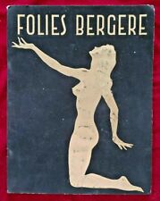 FOLIES BERGERE PARIS RARE PROGRAM LADY IN RELIEF GOLD ON COVER VELVET FOLDER V0, usado segunda mano  Embacar hacia Argentina