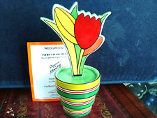 SUPERB WEDGWOOD CLARICE CLIFF BIZARRE TULIP'S AND FERN  LTD ED FLOWER POT LARGE for sale  Shipping to South Africa