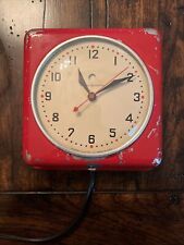 Reloj de cocina de colección General Electric rojo funcionando primitivo aspecto usado 2H08 GE! segunda mano  Embacar hacia Argentina