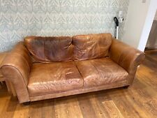 Dfs tan leather for sale  UK
