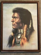 Vintage Native American Indian framed print by Bill Hampton for sale  Shipping to South Africa