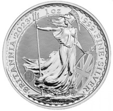 Usado, Monedas de plata Britannia 1 oz 2023 Reino Unido 1 oz 999 segunda mano  Embacar hacia Spain