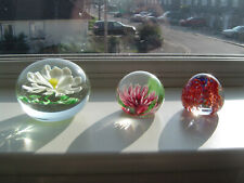 Glass flower paperweights for sale  Shipping to Ireland