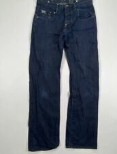 G-STAR BLADE LOOSE Blue Acid Denim Regular Straight Jeans W32 L34 Button Fly for sale  Shipping to South Africa