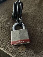 Vintage Master Lock Model #19 w/ Original Key 10A347 Padlock Milwaukee Wisconsin, used for sale  Shipping to South Africa