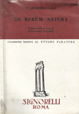 Rerum natura. lucrezio usato  Italia