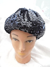 Black sequined. beret. for sale  CARDIFF
