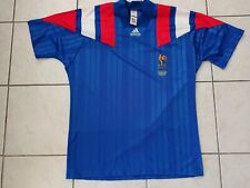 MAILLOT FOOT ADIDAS EQUIPE DE FRANCE FFF 1992/93 TAILLE L/D6 NEUF TBE d'occasion  Rennes-