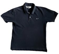 Camisa polo Comme des Garcons Play Japão preta bordada logotipo coração comprar usado  Enviando para Brazil