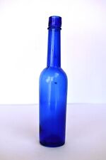 Antique Medicine Bottle Cobalt Blue Long Neck Castor Oil Bottle Cylinder Shap"F2 for sale  Shipping to South Africa
