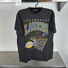 Camiseta Vintage 1991 LA Lakers Basquete NBA Starter Grande Preta Desbotada comprar usado  Enviando para Brazil