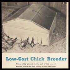 100 Chick Brooder 1951 Cómo construir PLANOS aves de corral pollo segunda mano  Embacar hacia Argentina