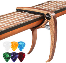 Usado, Guitarra capo estilo madeira braçadeira gatilho capo acústico guitarras elétricas ukulele comprar usado  Enviando para Brazil