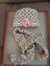 Cappellino sciarpina neonata usato  Roma