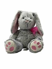 Abrazo Divertido 15” Largo Gris Conejo Conejo Orejas Flojibles Rosa Arco Peluche Juguete Suave, usado segunda mano  Embacar hacia Argentina