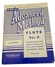 Book Flute Rubank Advanced Method Vol. 2 Advanced Band Method Voxman 1954 comprar usado  Enviando para Brazil