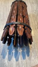 French Antique Oak Umbrella/Stick Stand Original Drip Tray for sale  SALFORD