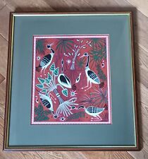 Large Vintage Framed Screen Print - Storks, used for sale  Shipping to South Africa