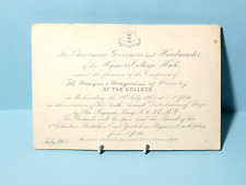 1903 invitation mayor for sale  BEDALE