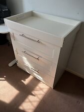Mamas and Papas White Changing Table / Chest Of Drawers, used for sale  CARDIFF