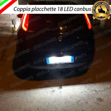 COPPIA PLACCHETTE A LED LUCI TARGA 18 LED FIAT PUNTO EVO CANBUS NO AVARIA BIANCO usato  Napoli