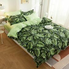 Juego de 3 fundas de cama de funda de edredón con impresión de hoja verde nórdica fundas de almohada textiles para el hogar segunda mano  Embacar hacia Mexico