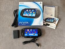 Sony PS Vita Black PCH-1000 Complete in BOX - EUR charger and 8GB memory card for sale  Shipping to South Africa