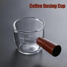 Usado, Xícara de café 75 ml com caneca doseadora de vidro graduado resistente cabo de madeira tropical comprar usado  Enviando para Brazil
