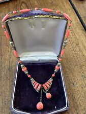 Coral bead necklace for sale  BUILTH WELLS