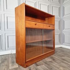 Vintage Nathan Mid Century Teak Sideboard Glass Cabinet Shelves Parker Knoll, used for sale  Shipping to South Africa