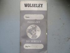 Wolseley service passport for sale  Shipping to Ireland